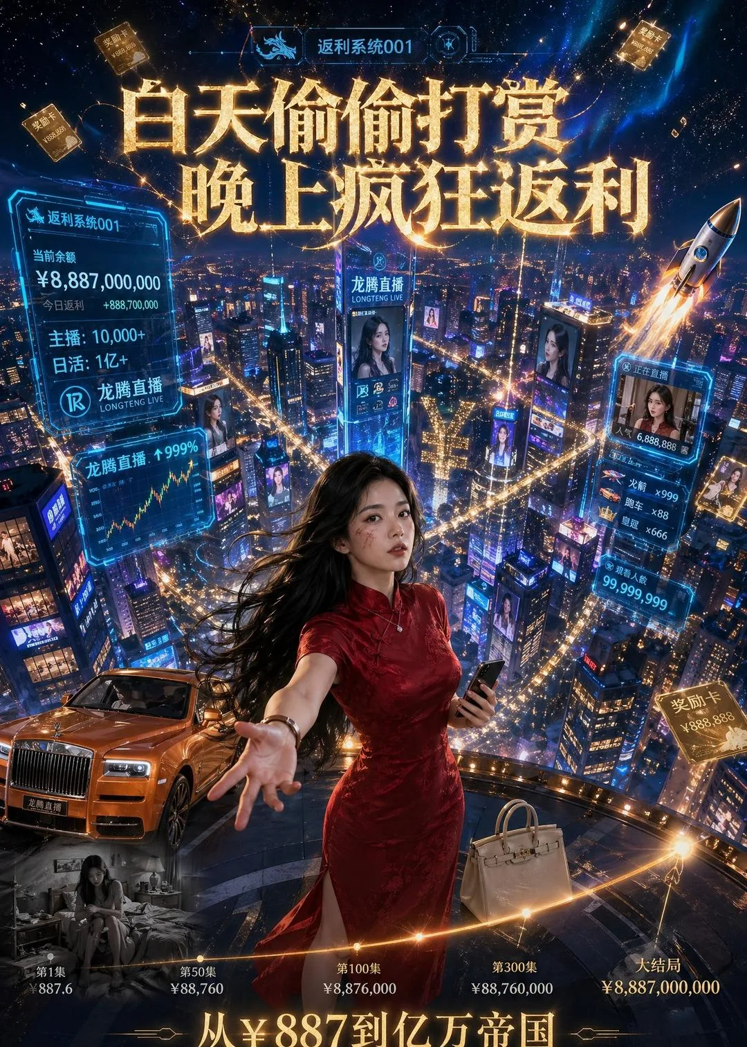 白天偷偷打赏,晚上疯狂返利