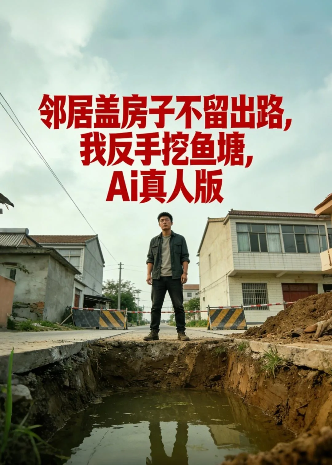 邻居盖房子不留出路我反手挖鱼塘
